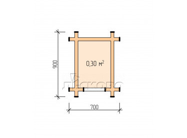 Doghouse "KD" series 0.5х0.7